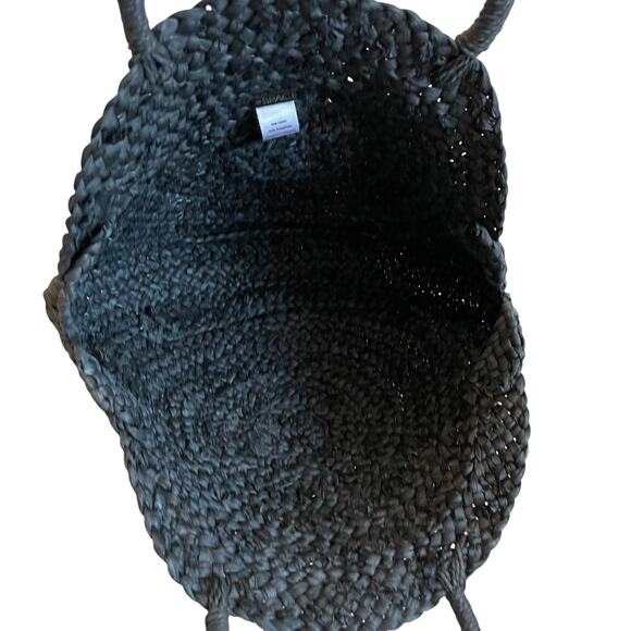 L*Space Black Straw Summer Tote Beach Handbag - Picture 4 of 15